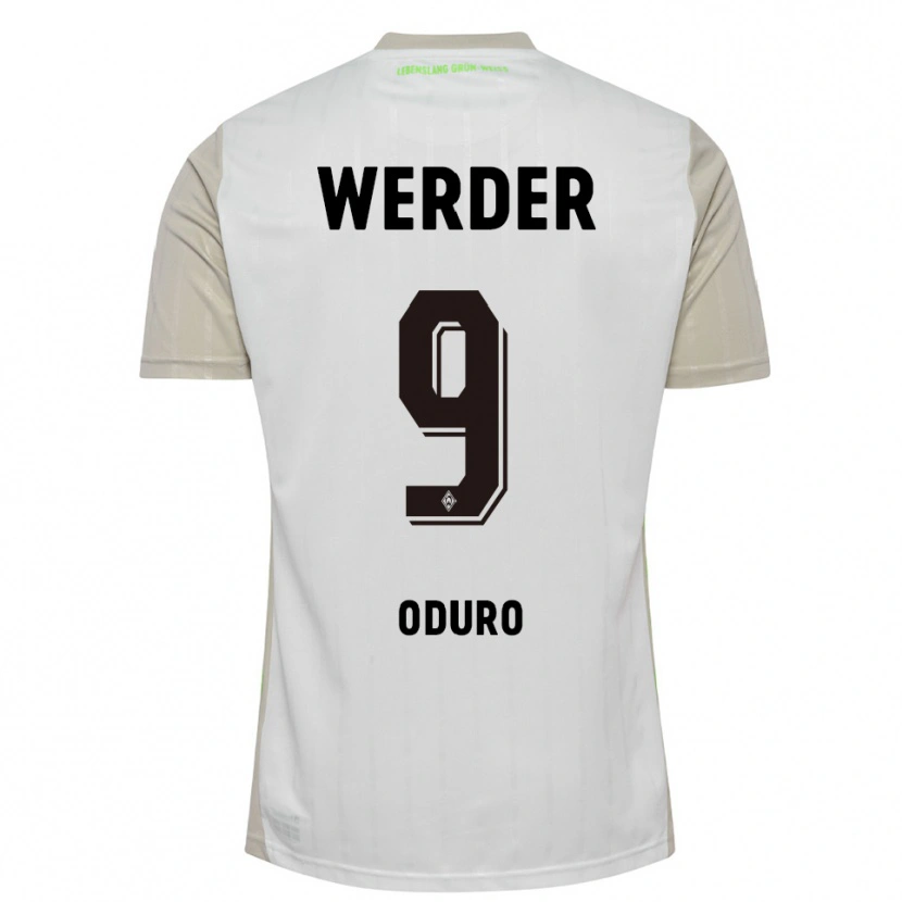 Danxen Kinder Ricardo Oduro #9 Weiß Schwarz Auswärtstrikot Trikot 2025/26 T-Shirt