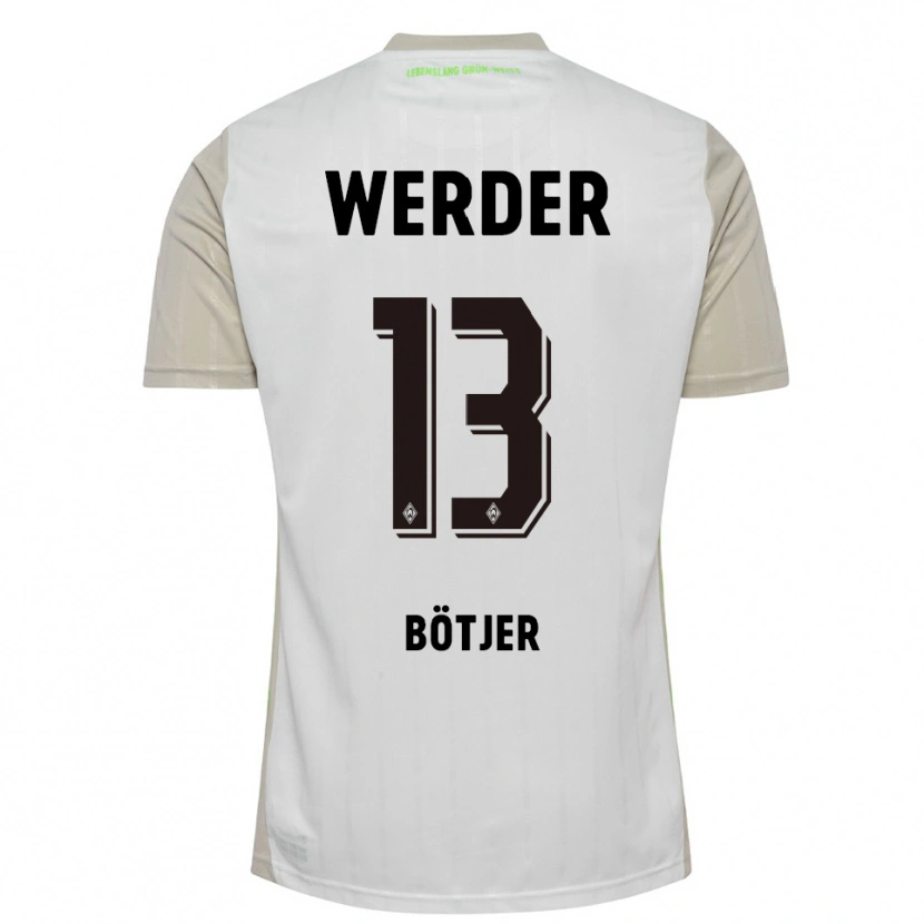 Danxen Kinder Linus Bötjer #13 Weiß Schwarz Auswärtstrikot Trikot 2025/26 T-Shirt