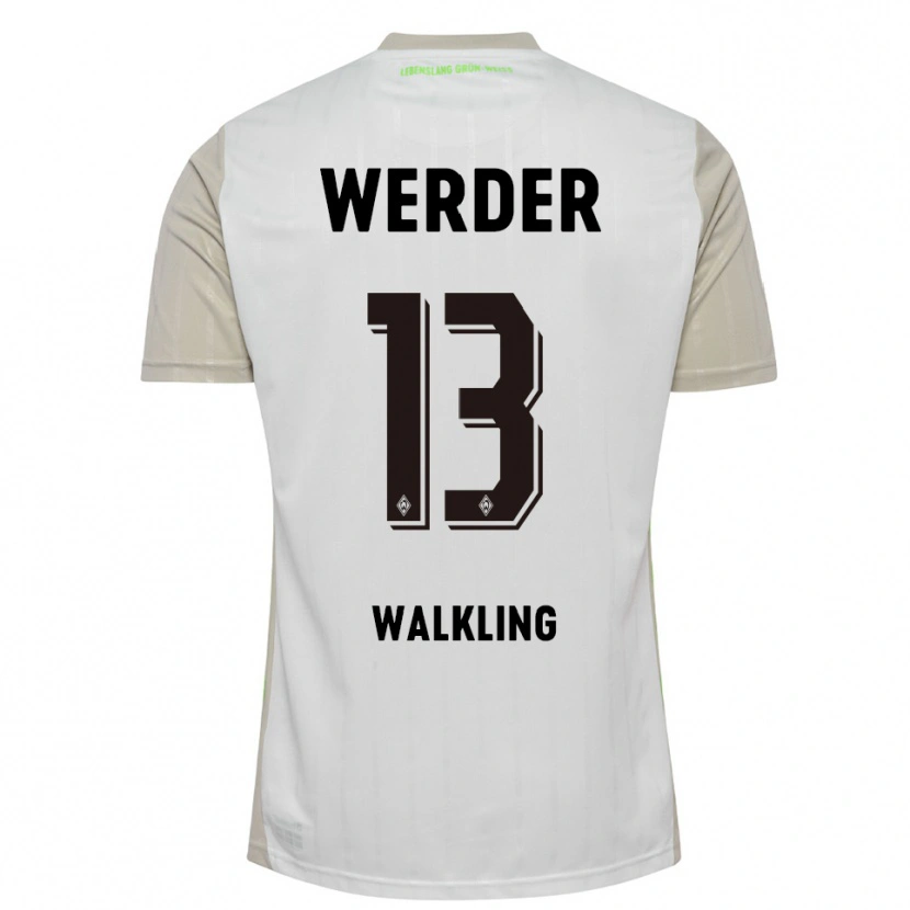 Danxen Kinder Ricarda Walkling #13 Weiß Schwarz Auswärtstrikot Trikot 2025/26 T-Shirt