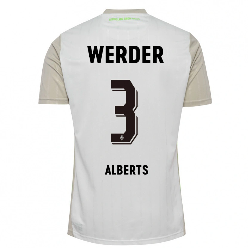 Danxen Kinder Christopher Alberts #3 Weiß Schwarz Auswärtstrikot Trikot 2025/26 T-Shirt