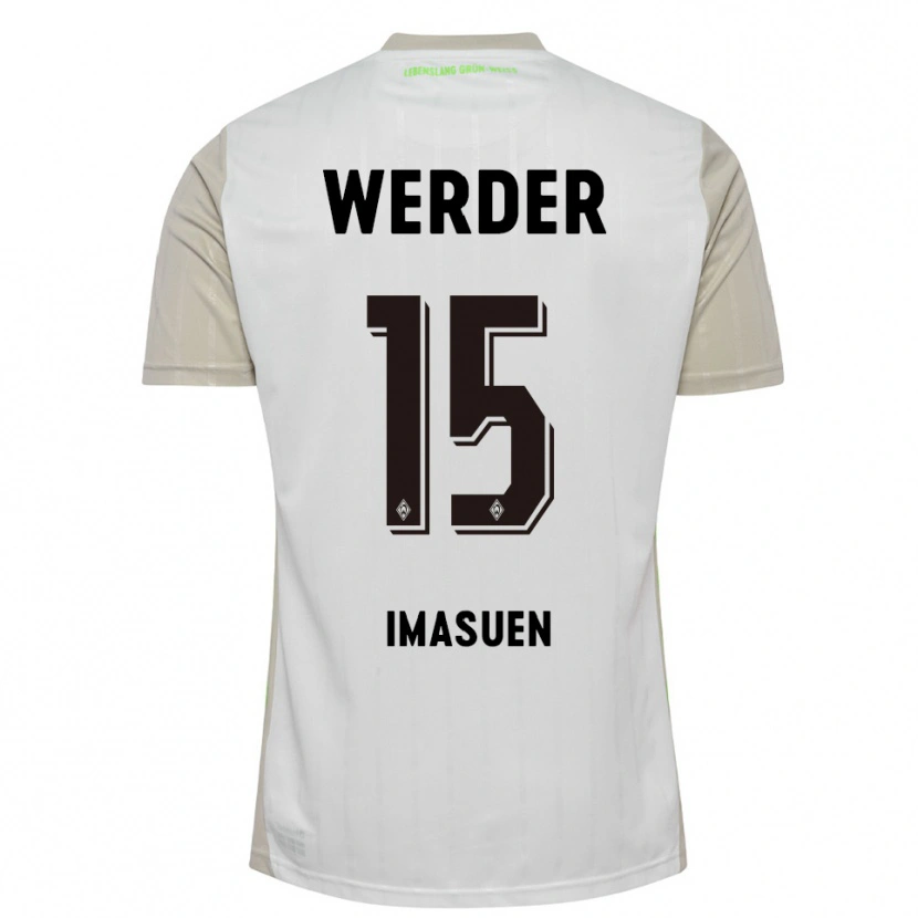 Danxen Kinder Joel Imasuen #15 Weiß Schwarz Auswärtstrikot Trikot 2025/26 T-Shirt