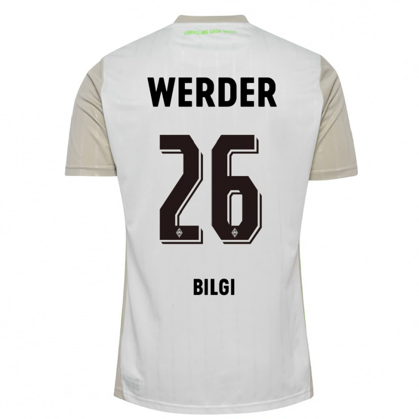 Danxen Kinder Süleyman Bilgi #26 Weiß Schwarz Auswärtstrikot Trikot 2025/26 T-Shirt