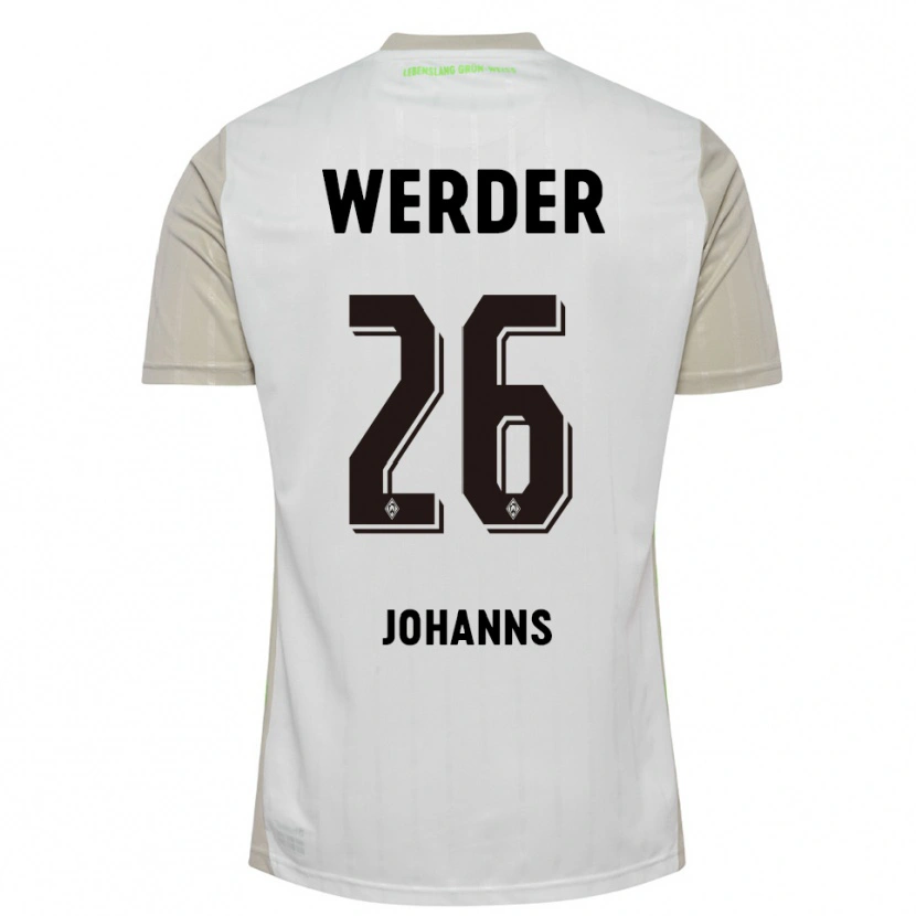 Danxen Kinder Lennart Johanns #26 Weiß Schwarz Auswärtstrikot Trikot 2025/26 T-Shirt