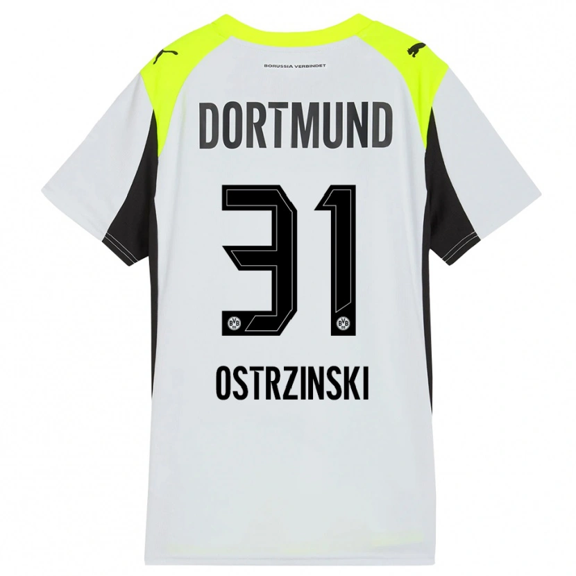 Danxen Kinder Silas Ostrzinski #31 Fluoreszierendes Gelb Auswärtstrikot Trikot 2025/26 T-Shirt