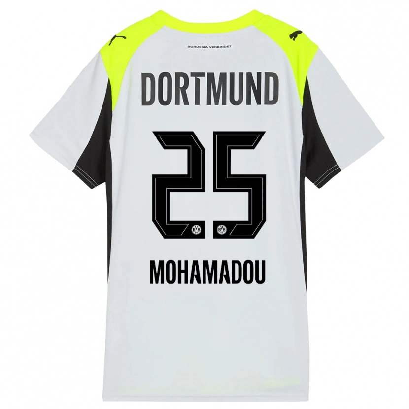 Danxen Kinder Hamzath Mohamadou #25 Fluoreszierendes Gelb Auswärtstrikot Trikot 2025/26 T-Shirt