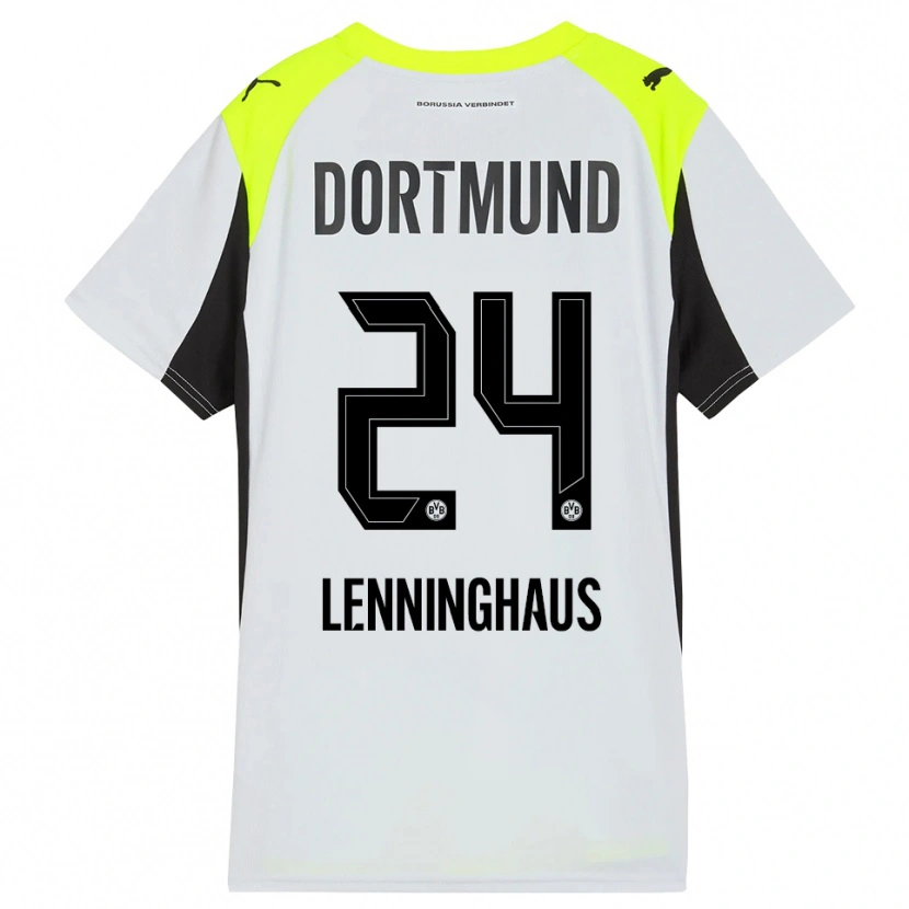 Danxen Kinder Mika Lenninghaus #24 Fluoreszierendes Gelb Auswärtstrikot Trikot 2025/26 T-Shirt