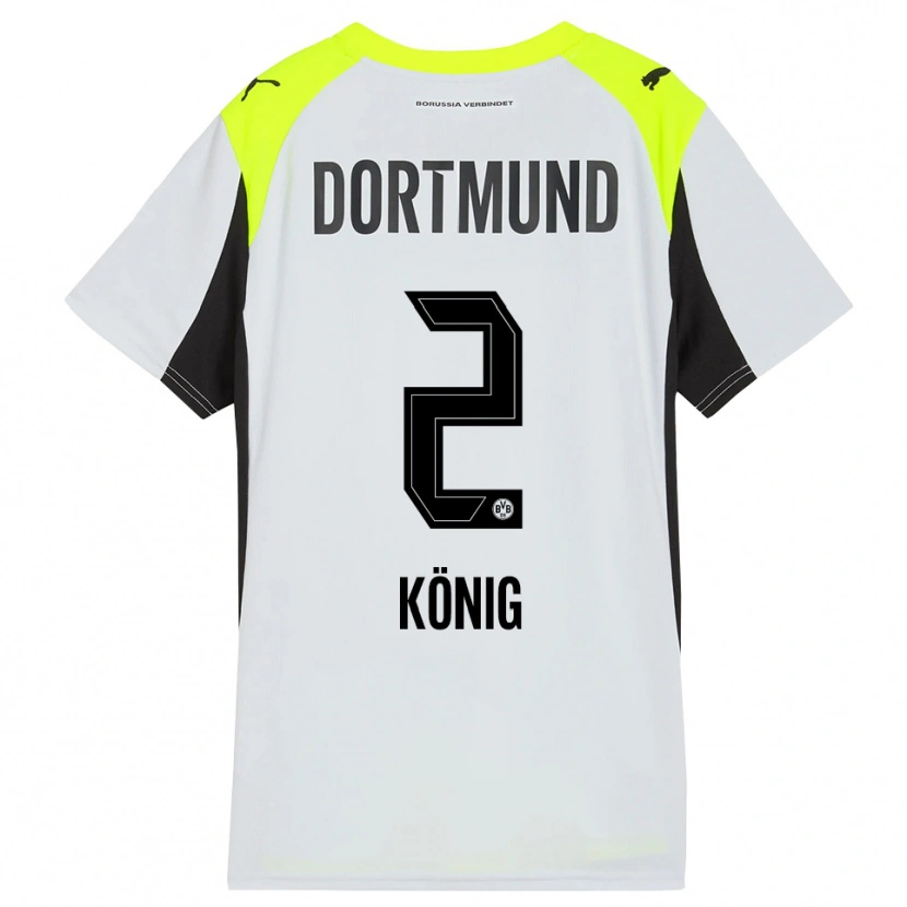 Danxen Kinder Niklas König #2 Fluoreszierendes Gelb Auswärtstrikot Trikot 2025/26 T-Shirt