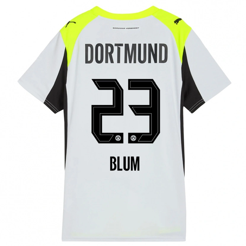 Danxen Kinder Caroline Blum #23 Fluoreszierendes Gelb Auswärtstrikot Trikot 2025/26 T-Shirt