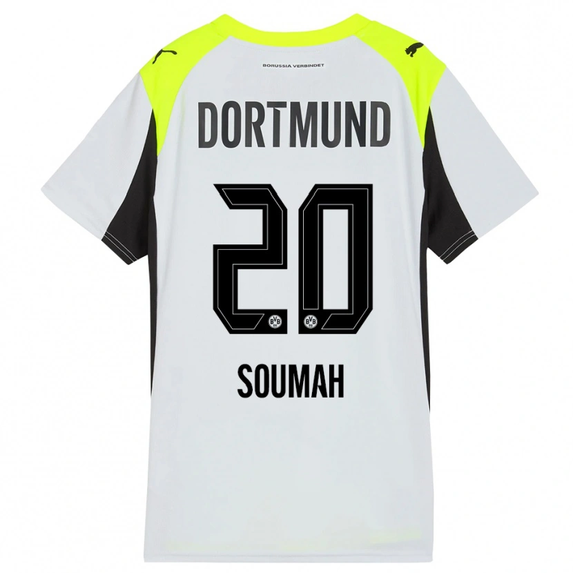 Danxen Kinder Moussa Soumah #20 Fluoreszierendes Gelb Auswärtstrikot Trikot 2025/26 T-Shirt