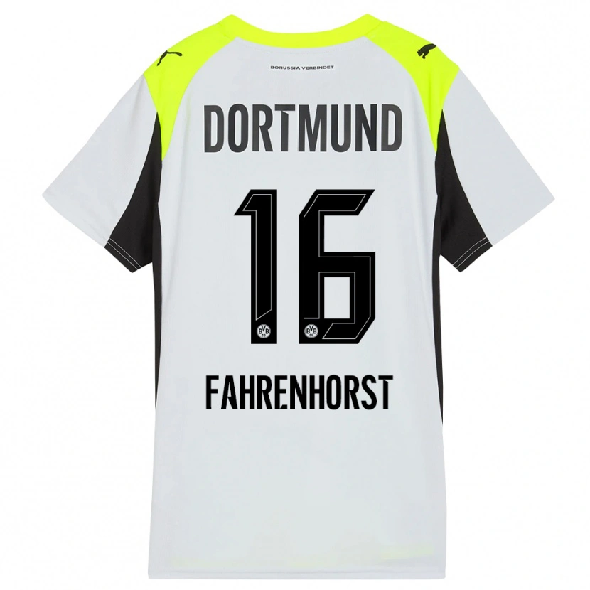 Danxen Kinder Luke Fahrenhorst #16 Fluoreszierendes Gelb Auswärtstrikot Trikot 2025/26 T-Shirt