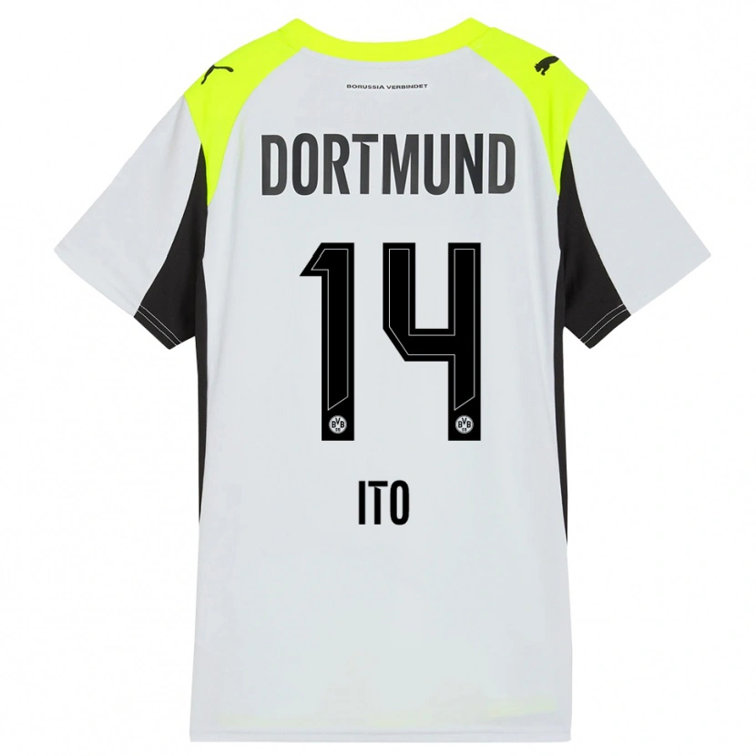 Danxen Kinder Sara Ito #14 Fluoreszierendes Gelb Auswärtstrikot Trikot 2025/26 T-Shirt