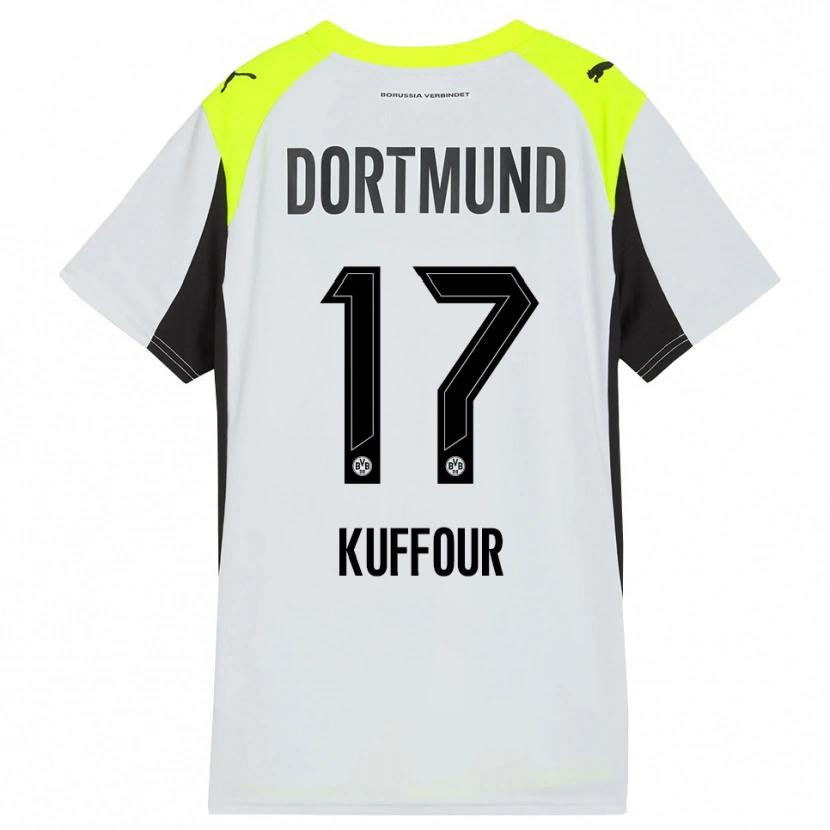 Danxen Kinder Lloyd-Addo Kuffour #17 Fluoreszierendes Gelb Auswärtstrikot Trikot 2025/26 T-Shirt