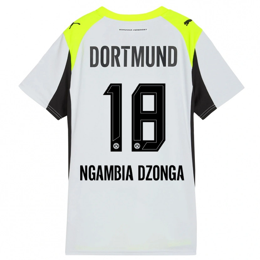 Danxen Kinder Diego Ngambia #18 Fluoreszierendes Gelb Auswärtstrikot Trikot 2025/26 T-Shirt