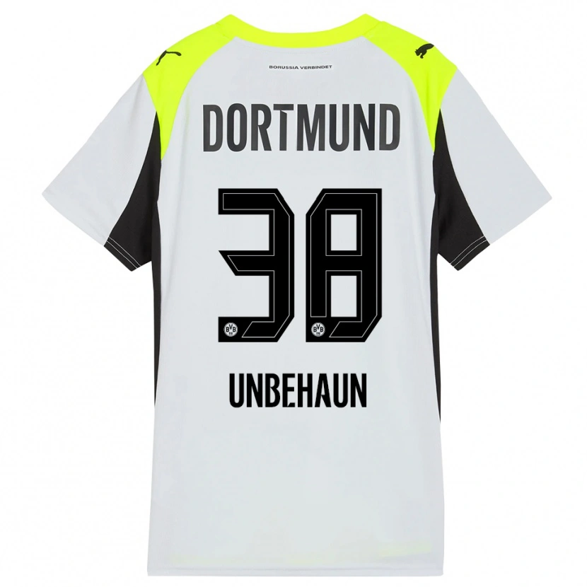 Danxen Kinder Luca Unbehaun #38 Fluoreszierendes Gelb Auswärtstrikot Trikot 2025/26 T-Shirt