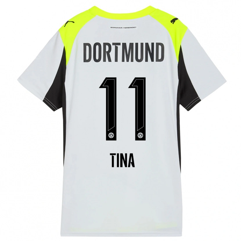 Danxen Kinder Abdulla Tina #11 Fluoreszierendes Gelb Auswärtstrikot Trikot 2025/26 T-Shirt