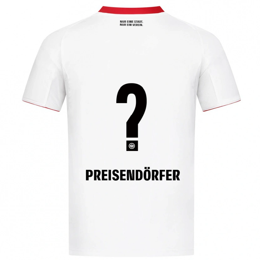 Danxen Kinder Constantin Preisendörfer #0 Weiß Rot Auswärtstrikot Trikot 2025/26 T-Shirt
