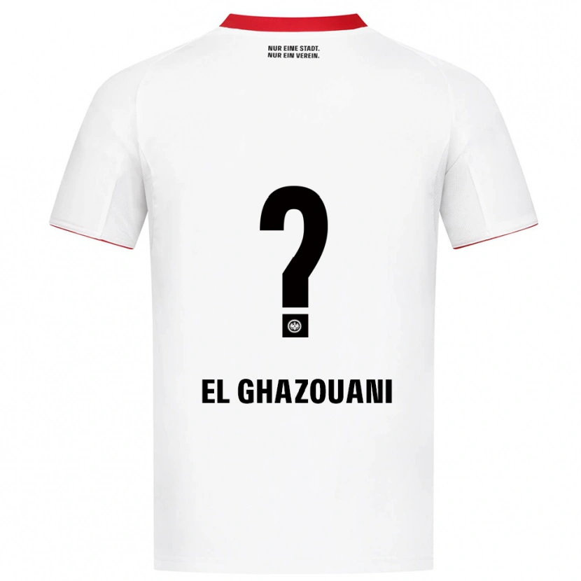 Danxen Kinder Mohamed El Ghazouani #0 Weiß Rot Auswärtstrikot Trikot 2025/26 T-Shirt