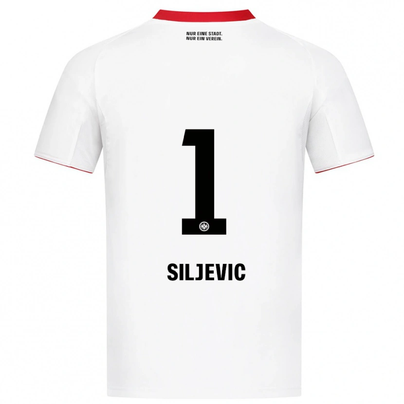 Danxen Kinder Amil Siljevic #1 Weiß Rot Auswärtstrikot Trikot 2025/26 T-Shirt