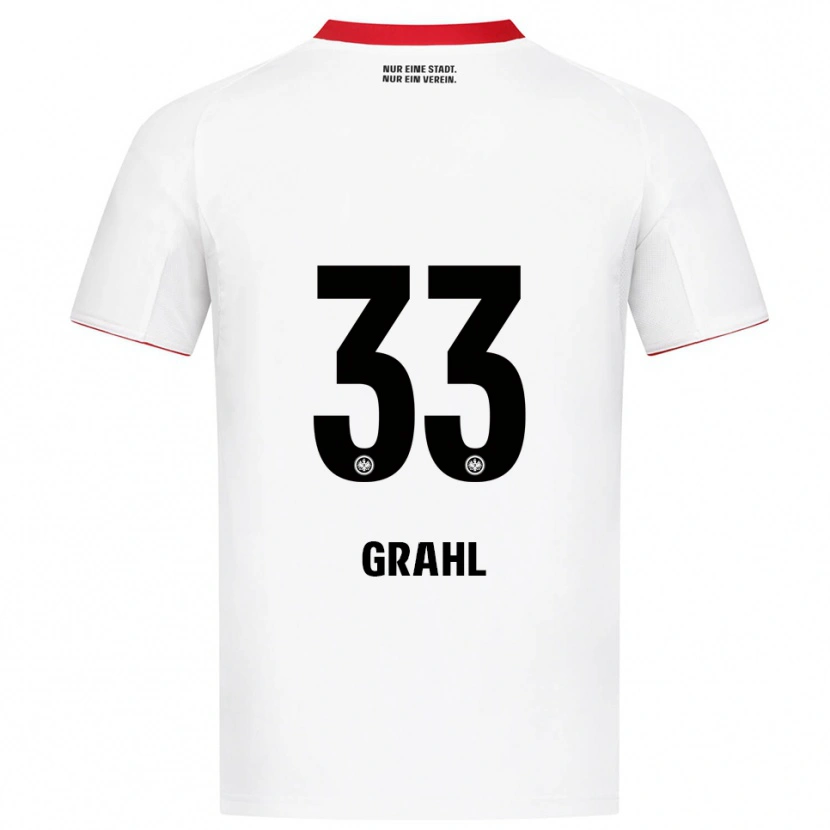 Danxen Kinder Jens Grahl #33 Weiß Rot Auswärtstrikot Trikot 2025/26 T-Shirt