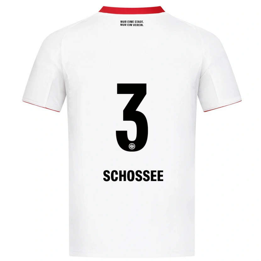 Danxen Kinder Maurice Schossee #3 Weiß Rot Auswärtstrikot Trikot 2025/26 T-Shirt