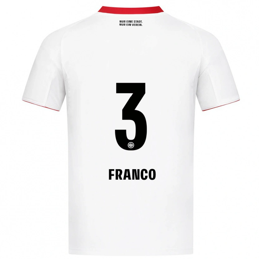 Danxen Kinder Giuseppe Franco #3 Weiß Rot Auswärtstrikot Trikot 2025/26 T-Shirt