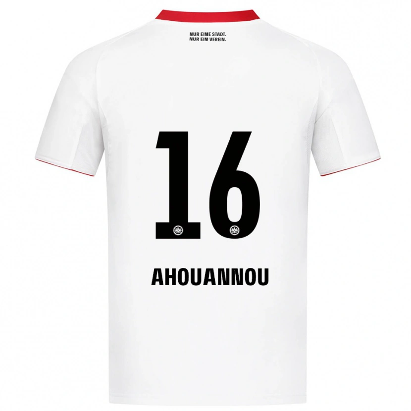 Danxen Kinder Yannis Ahouannou #16 Weiß Rot Auswärtstrikot Trikot 2025/26 T-Shirt