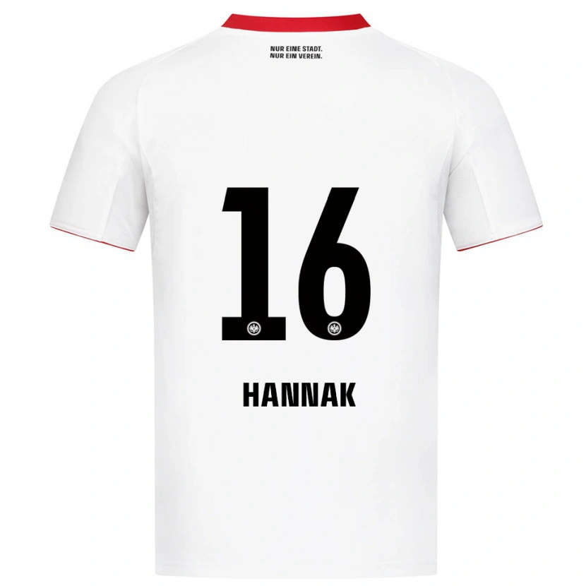 Danxen Kinder Tim Hannak #16 Weiß Rot Auswärtstrikot Trikot 2025/26 T-Shirt