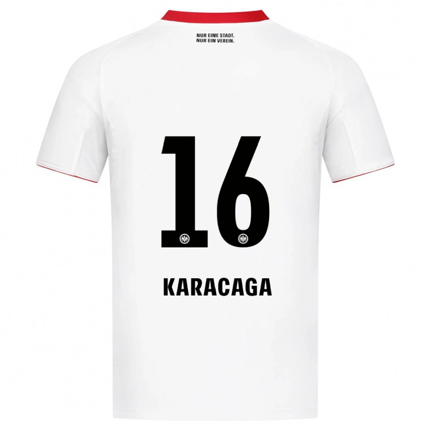 Danxen Kinder Tom Karacaga #16 Weiß Rot Auswärtstrikot Trikot 2025/26 T-Shirt