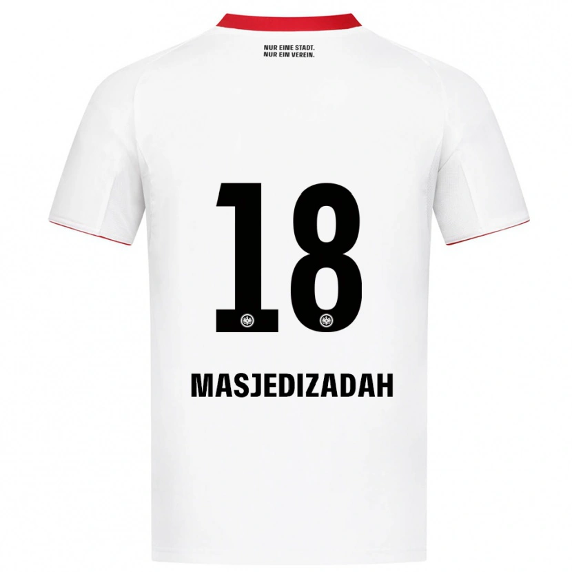 Danxen Kinder Abolfazl Masjedizadah #18 Weiß Rot Auswärtstrikot Trikot 2025/26 T-Shirt