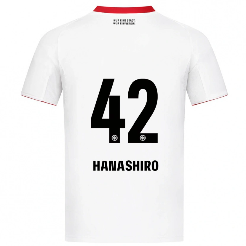 Danxen Kinder Rinto Hanashiro #42 Weiß Rot Auswärtstrikot Trikot 2025/26 T-Shirt