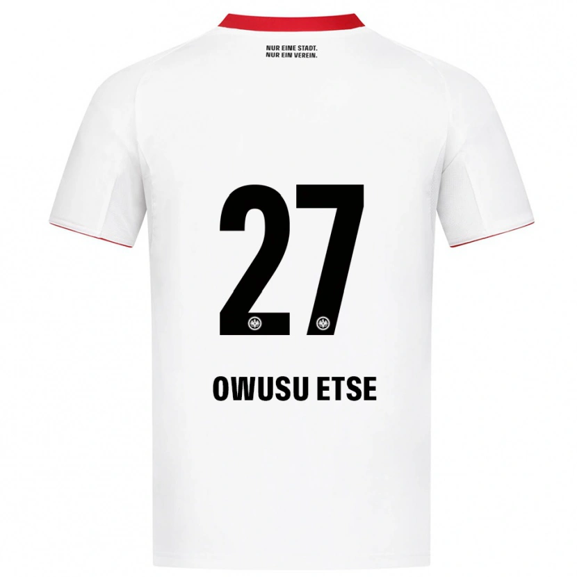 Danxen Kinder Collin Owusu Etse #27 Weiß Rot Auswärtstrikot Trikot 2025/26 T-Shirt