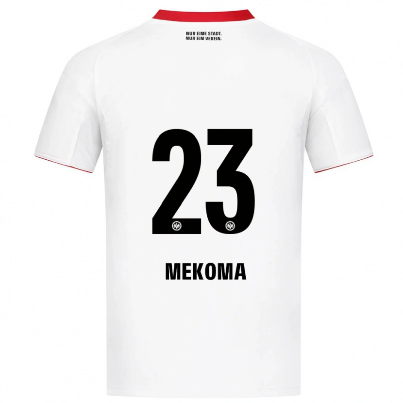 Danxen Kinder Jamal Mekoma #23 Weiß Rot Auswärtstrikot Trikot 2025/26 T-Shirt