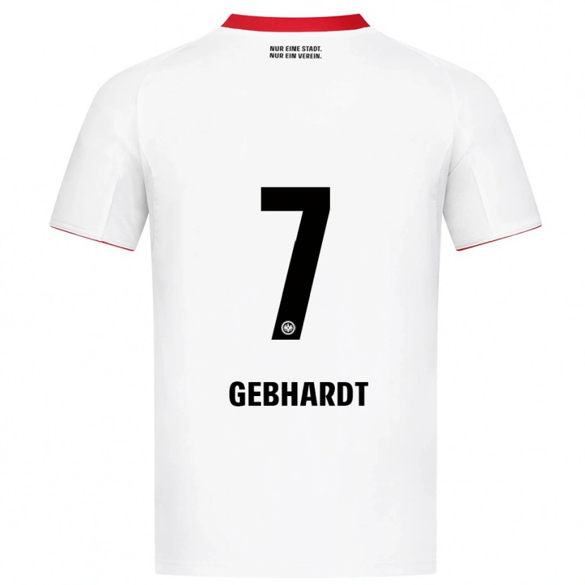 Danxen Kinder Luca Gebhardt #7 Weiß Rot Auswärtstrikot Trikot 2025/26 T-Shirt
