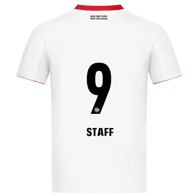 Danxen Kinder Alexander Staff #9 Weiß Rot Auswärtstrikot Trikot 2025/26 T-Shirt