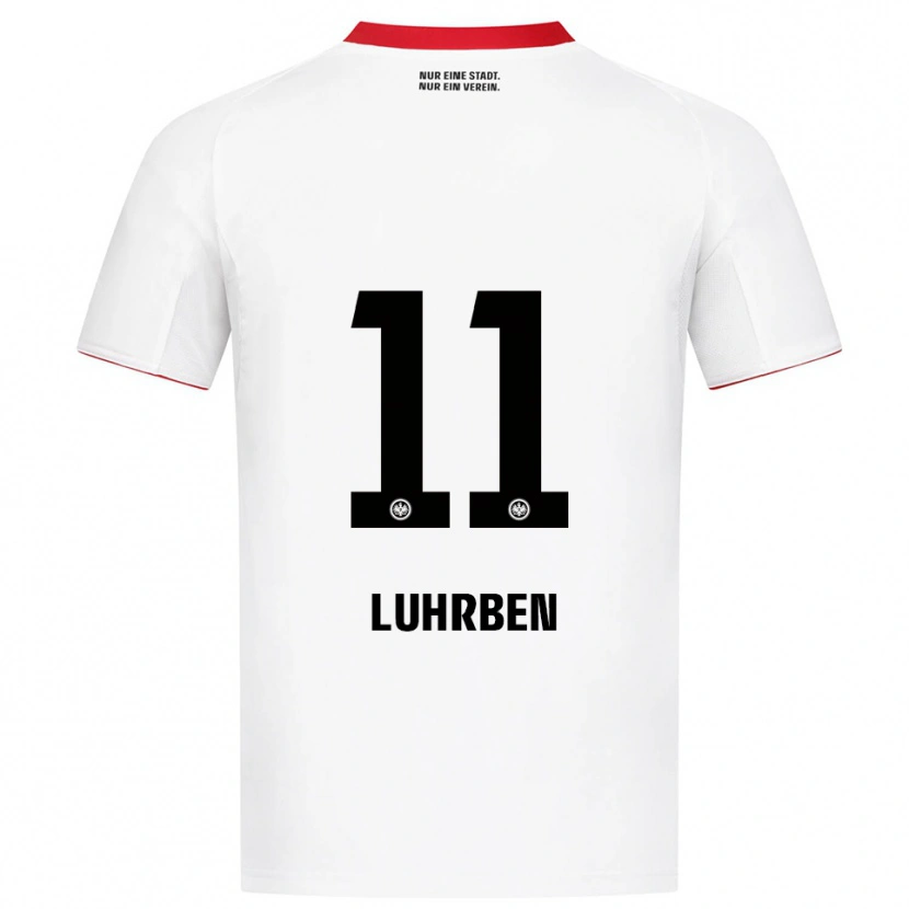 Danxen Kinder Nina Lührßen #11 Weiß Rot Auswärtstrikot Trikot 2025/26 T-Shirt