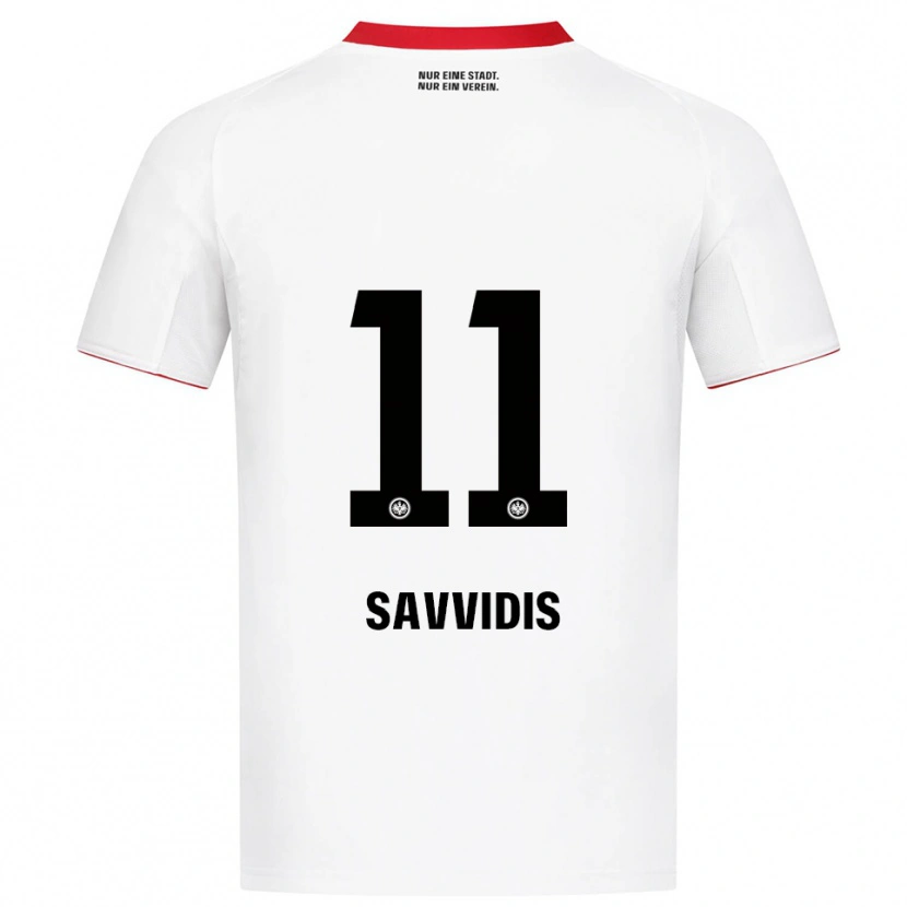 Danxen Kinder Rafail Savvidis #11 Weiß Rot Auswärtstrikot Trikot 2025/26 T-Shirt