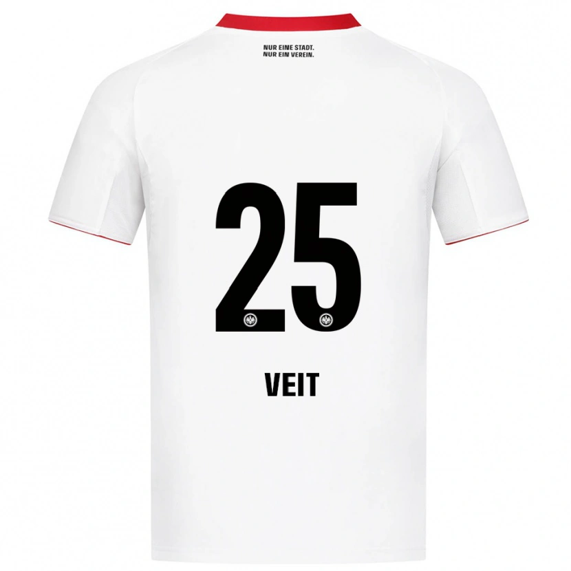 Danxen Kinder Jella Veit #25 Weiß Rot Auswärtstrikot Trikot 2025/26 T-Shirt
