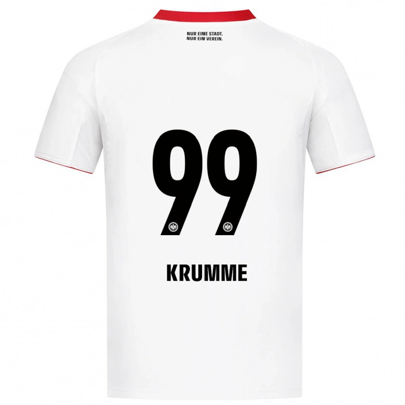 Danxen Kinder Janne Krumme #99 Weiß Rot Auswärtstrikot Trikot 2025/26 T-Shirt
