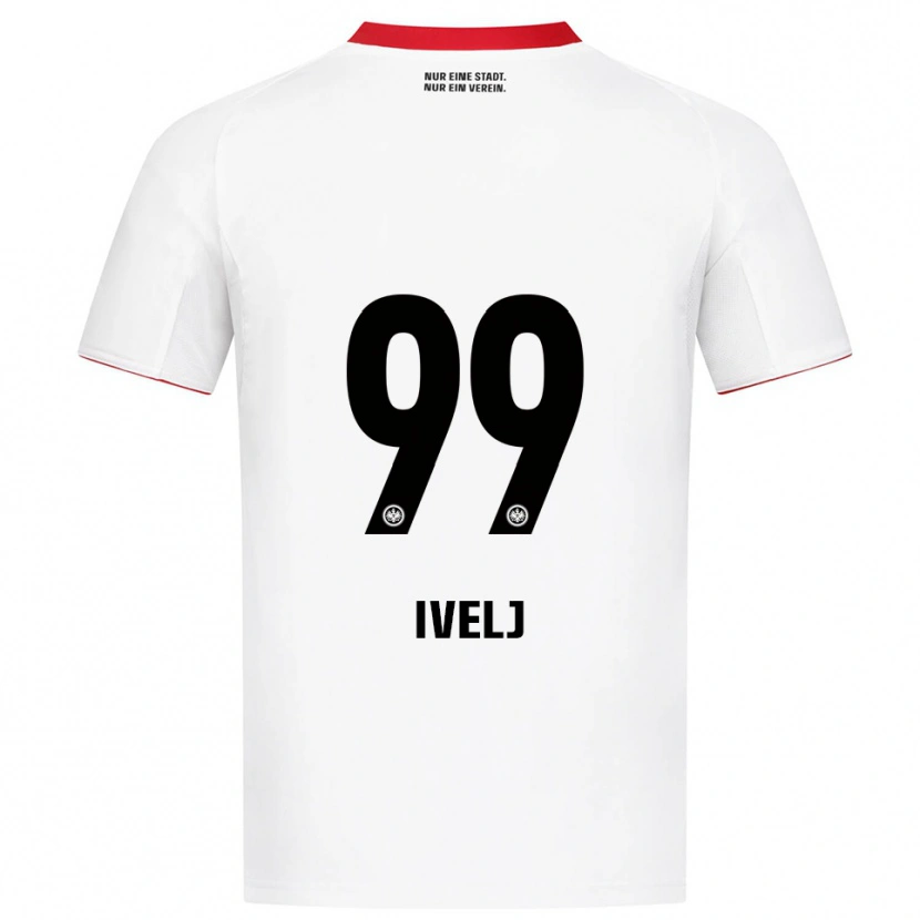 Danxen Kinder Noemi Ivelj #99 Weiß Rot Auswärtstrikot Trikot 2025/26 T-Shirt