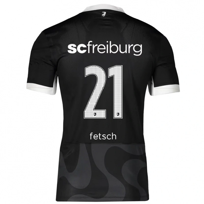 Danxen Kinder Mathias Fetsch #21 Schwarz Weiß Auswärtstrikot Trikot 2025/26 T-Shirt