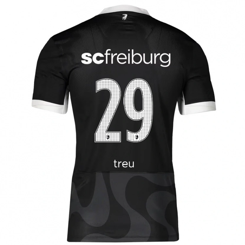Danxen Kinder Philipp Treu #29 Schwarz Weiß Auswärtstrikot Trikot 2025/26 T-Shirt