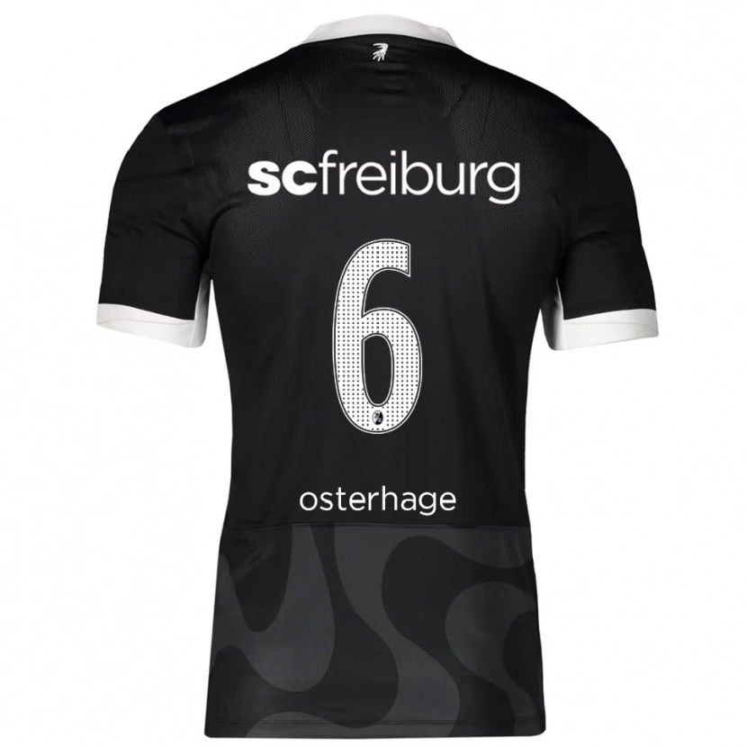 Danxen Kinder Patrick Osterhage #6 Schwarz Weiß Auswärtstrikot Trikot 2025/26 T-Shirt