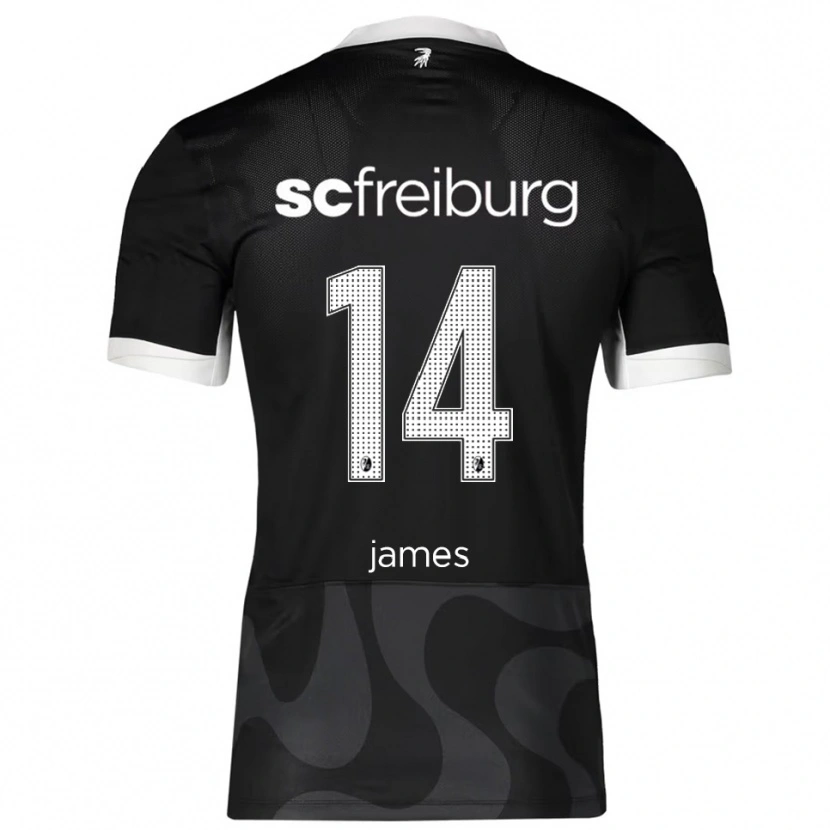 Danxen Kinder Jack James #14 Schwarz Weiß Auswärtstrikot Trikot 2025/26 T-Shirt