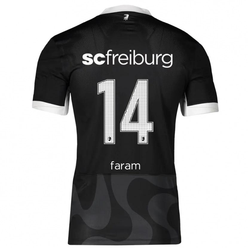 Danxen Kinder Djamal Faram #14 Schwarz Weiß Auswärtstrikot Trikot 2025/26 T-Shirt
