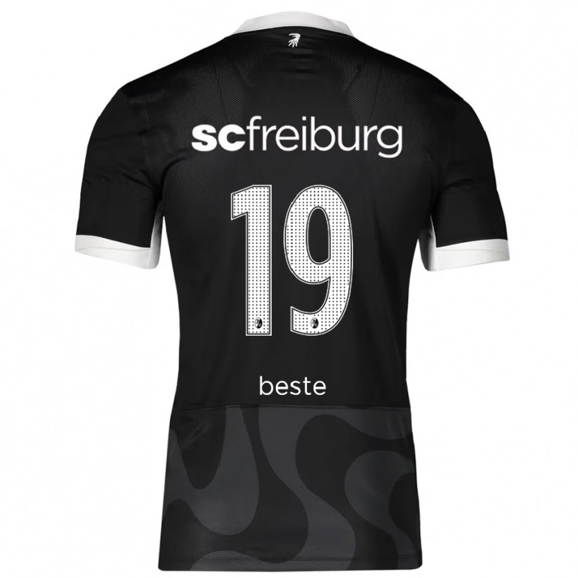Danxen Kinder Niklas Beste #19 Schwarz Weiß Auswärtstrikot Trikot 2025/26 T-Shirt