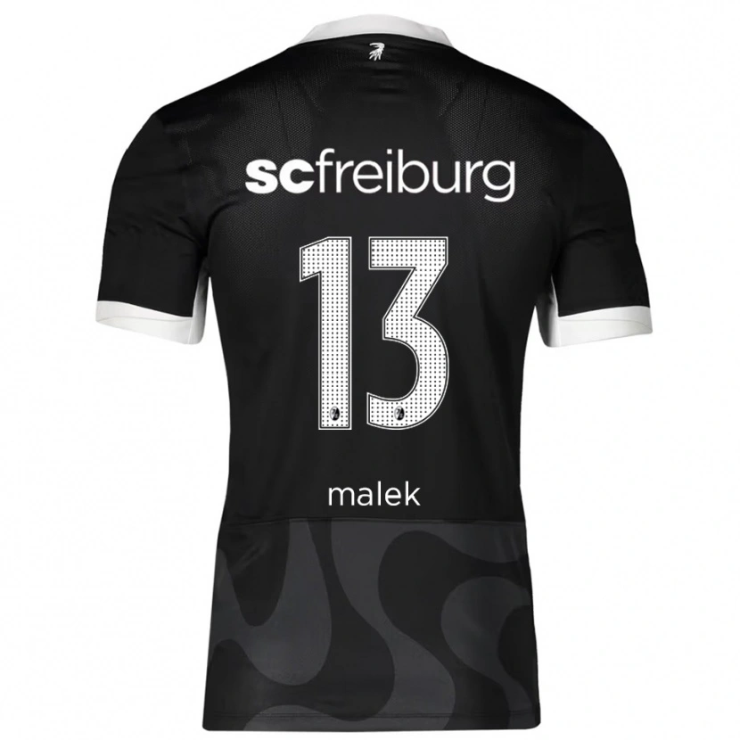 Danxen Kinder Jannik Malek #13 Schwarz Weiß Auswärtstrikot Trikot 2025/26 T-Shirt