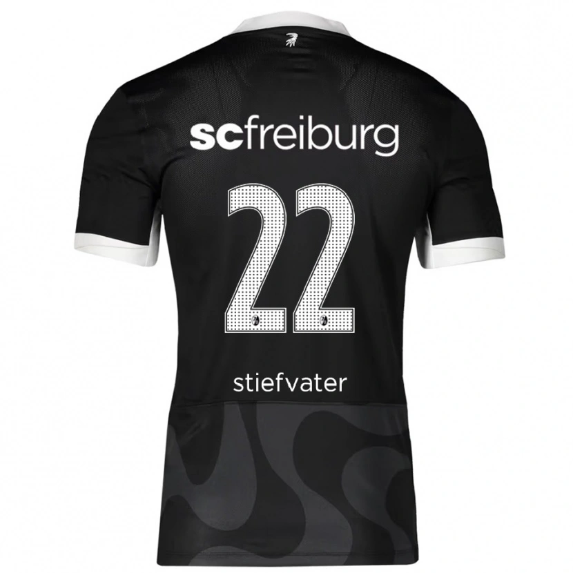 Danxen Kinder Max Stiefvater #22 Schwarz Weiß Auswärtstrikot Trikot 2025/26 T-Shirt