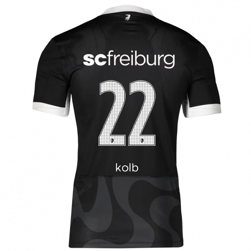 Danxen Kinder Lisa Kolb #22 Schwarz Weiß Auswärtstrikot Trikot 2025/26 T-Shirt