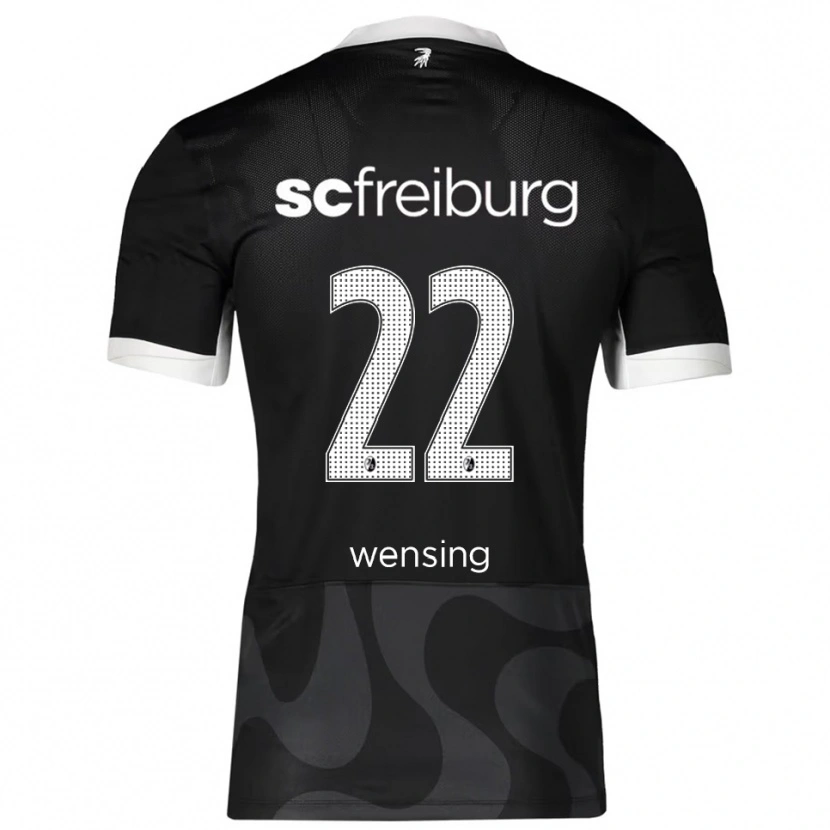 Danxen Kinder Luisa Wensing #22 Schwarz Weiß Auswärtstrikot Trikot 2025/26 T-Shirt