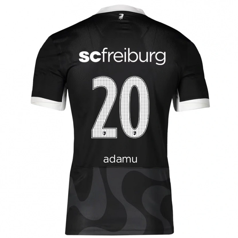 Danxen Kinder Junior Adamu #20 Schwarz Weiß Auswärtstrikot Trikot 2025/26 T-Shirt